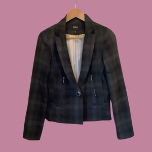 XOXO Charcoal Gray Womens Blazer Business Jacket Sz M